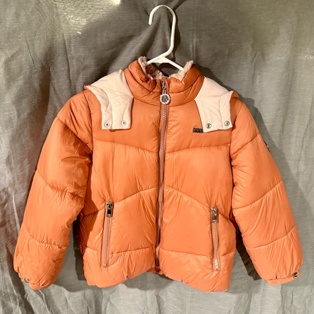 DKNY Orange Kids Puffer Jacket